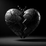 Broken heart black background image 2