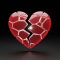 Broken heart emoji black