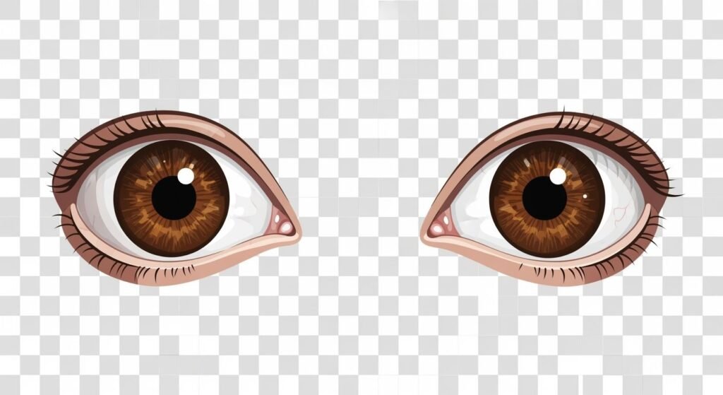 Brown eyes clipart no background image 3