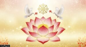 Buddhist wedding card background hd image 2