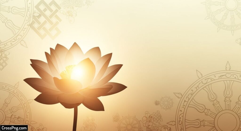 Buddhist wedding card background hd image 3