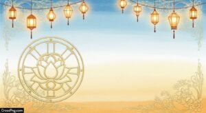 Buddhist wedding card background hd image