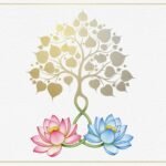 Buddhist wedding card background image