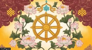 Buddhist wedding card background image 2