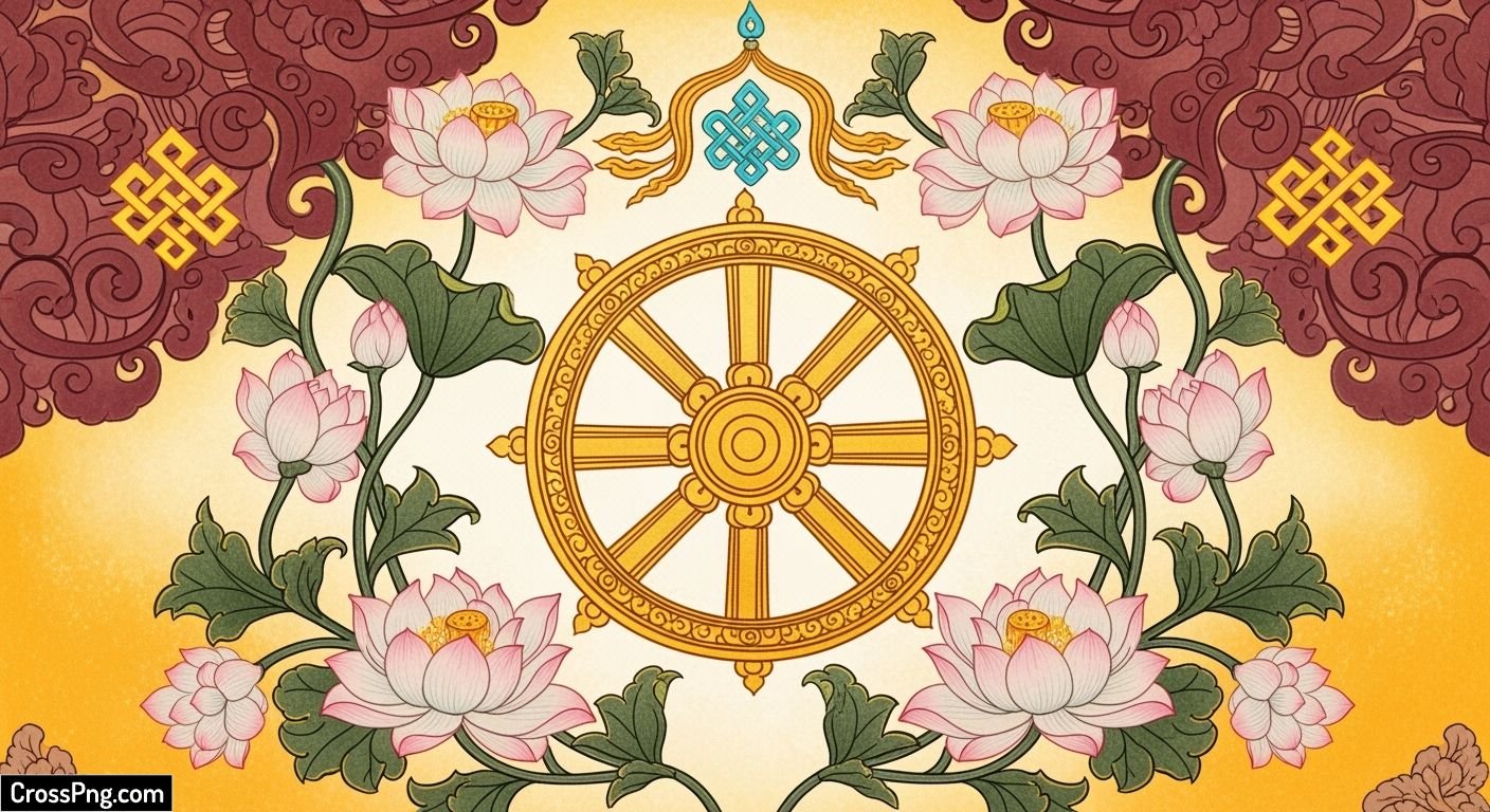 Buddhist wedding card background image 2