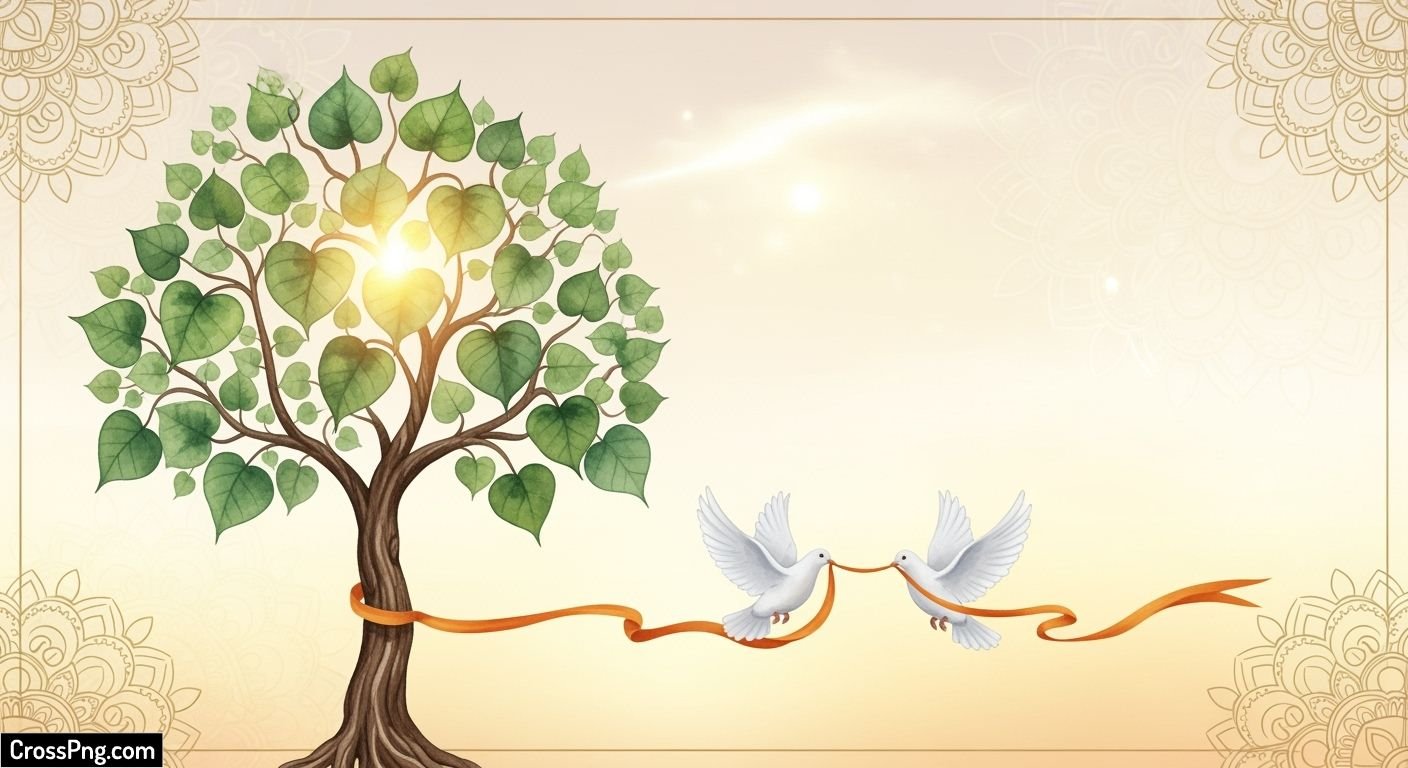 Buddhist wedding card background image 3