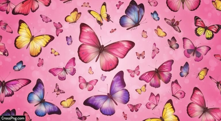 Butterfly background pink image 2