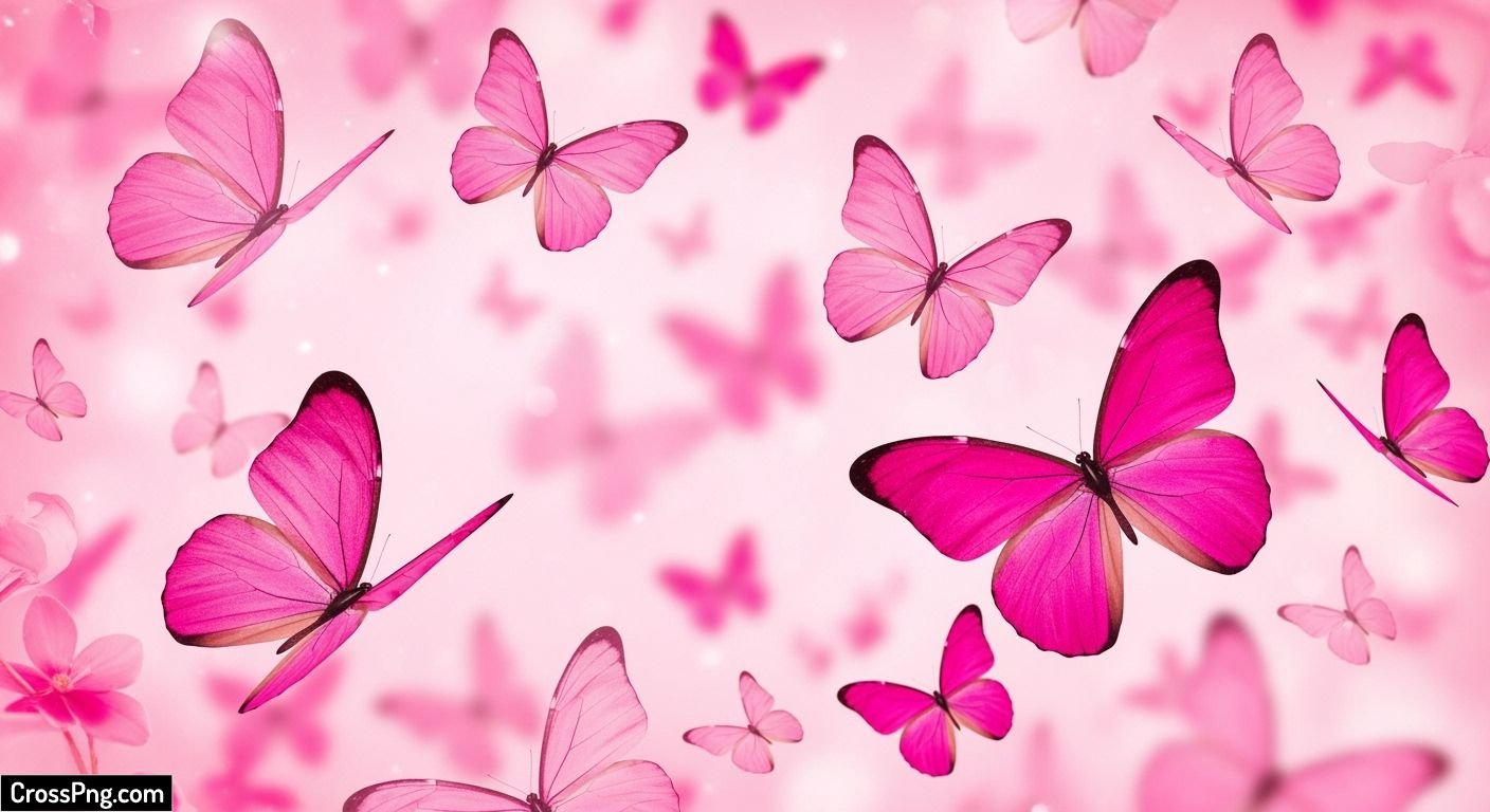 Butterfly background pink image 3