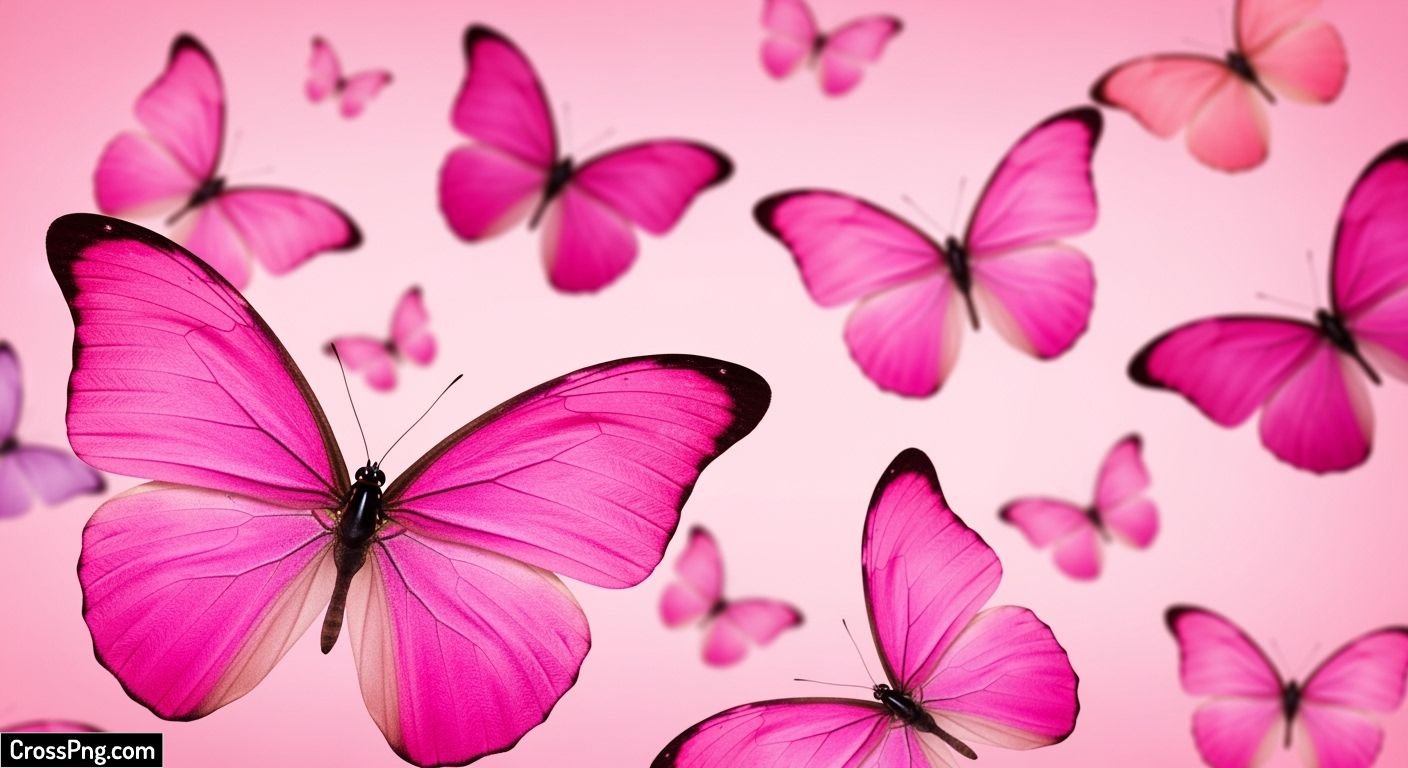Butterfly background pink image