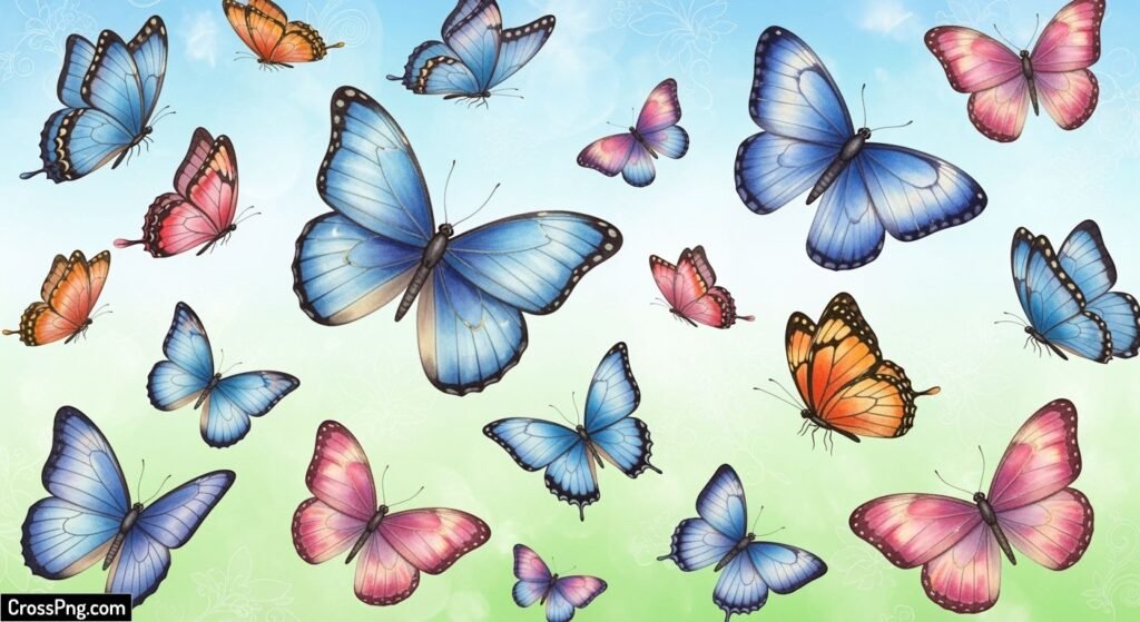 Butterfly theme background image 2