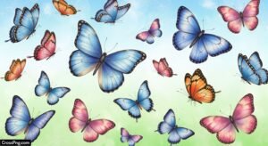 Butterfly theme background image 2