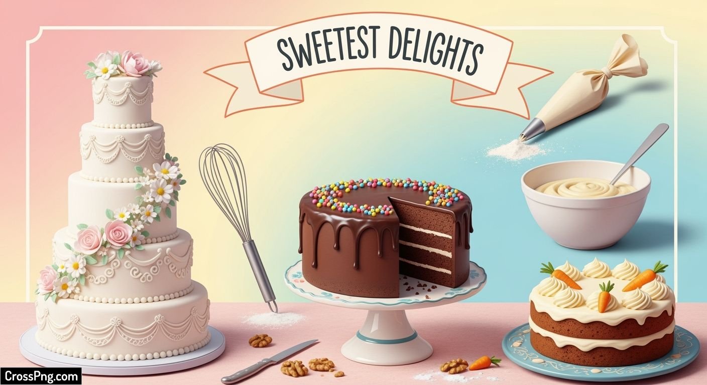 Cake poster background image