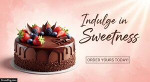 Cake poster background image