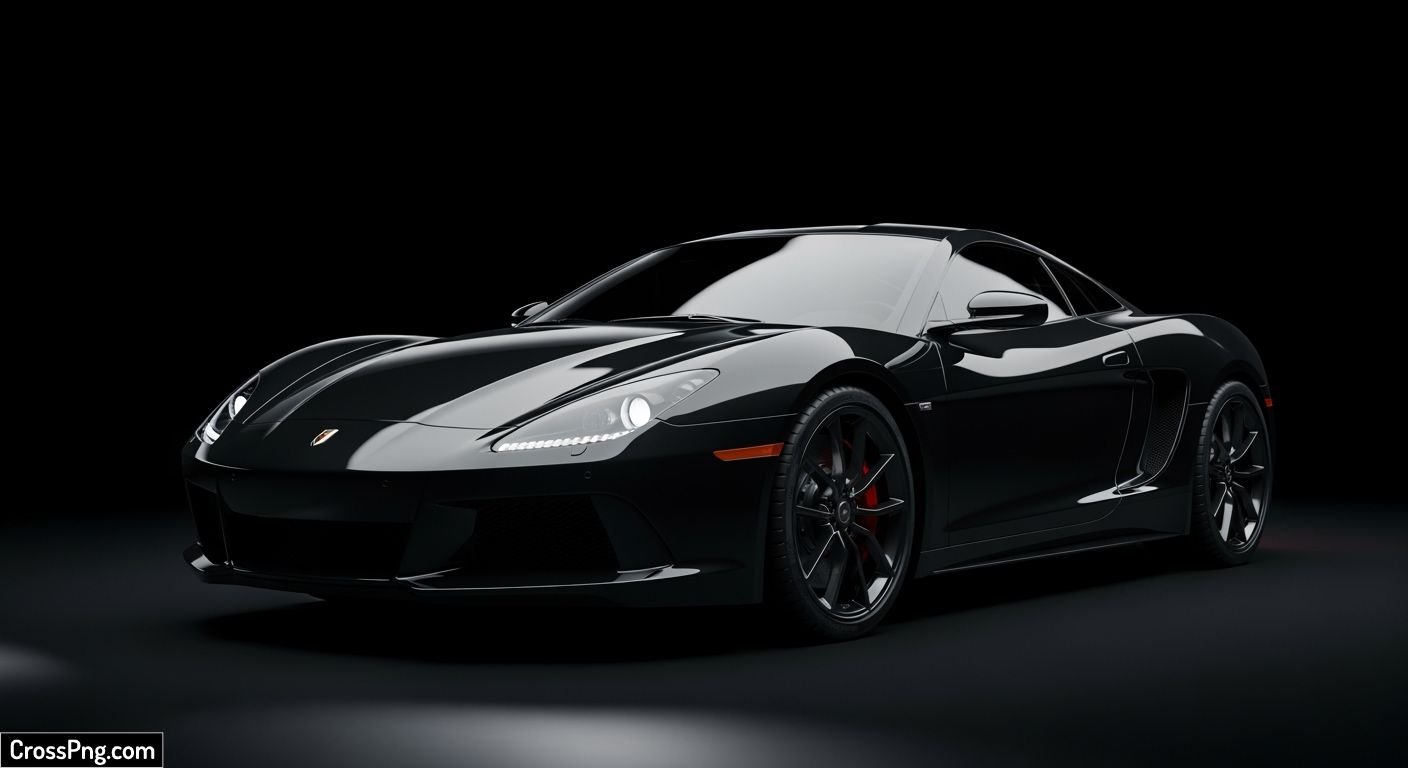 Car in black background image
