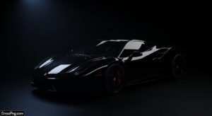 Car in black background image 3