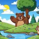 Cartoon animal background image