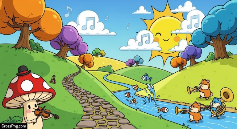 Cartoon background music image
