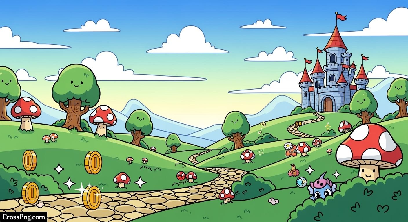 Cartoon gaming background image