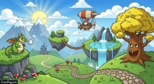 Cartoon gaming background image 3