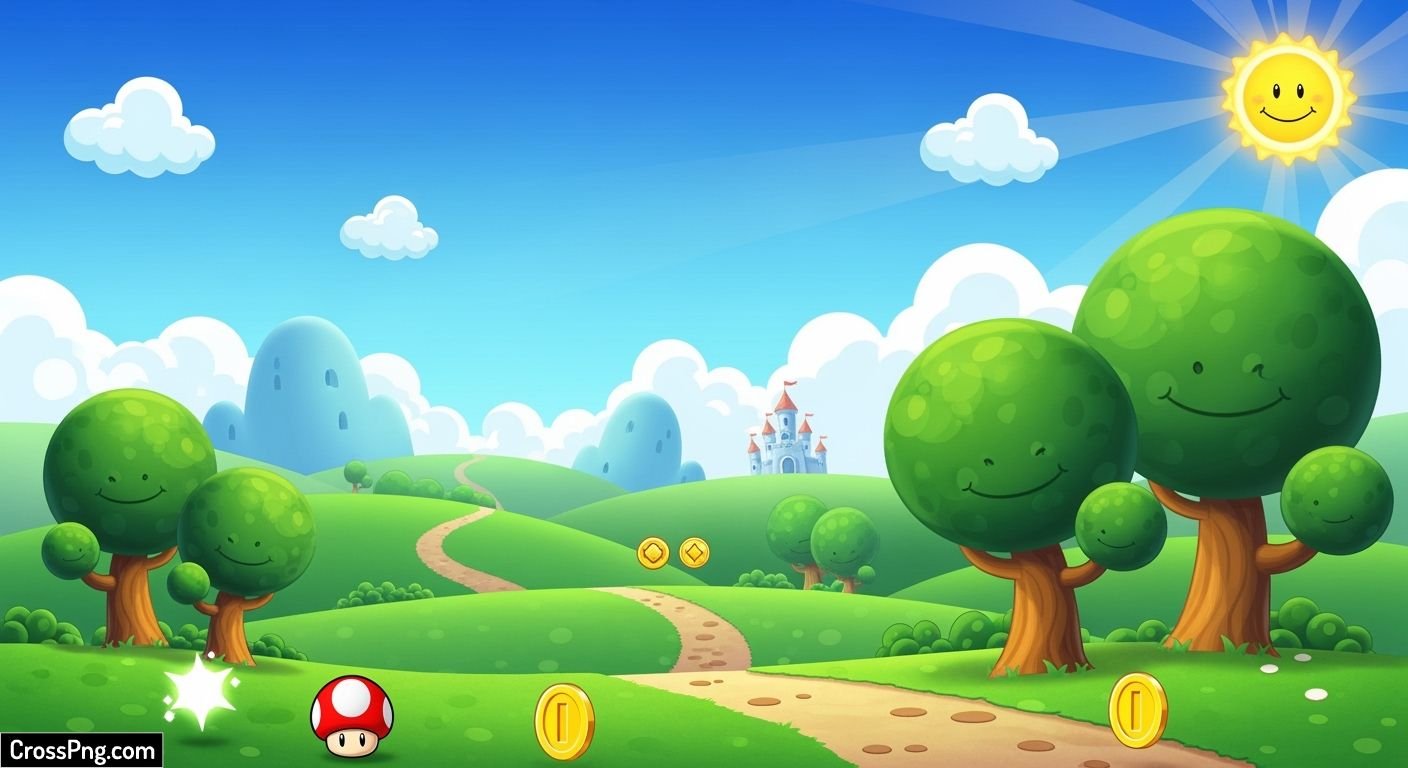 Cartoon gaming background image