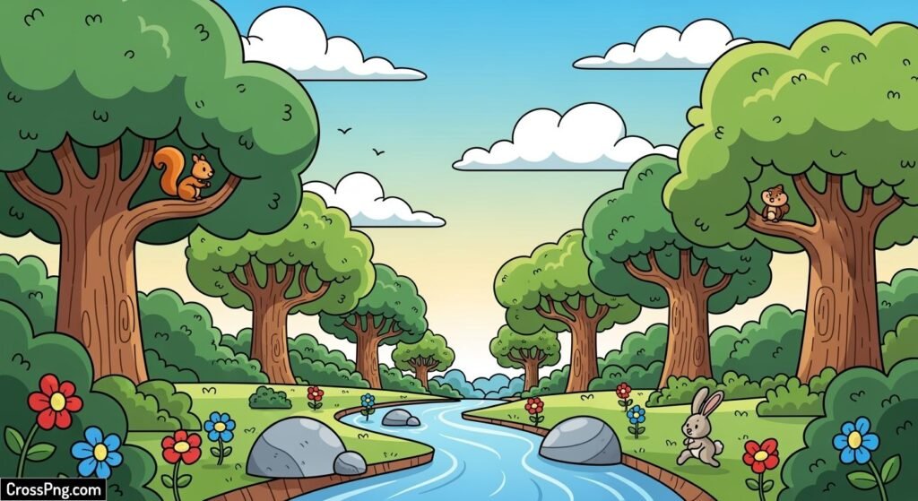 Cartoon nature background image 2