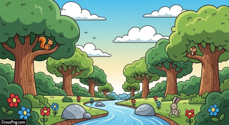 Cartoon nature background image 2
