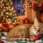 Cat christmas background image 2
