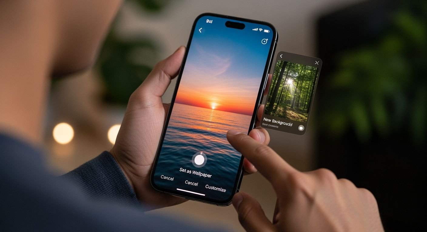 Change iphone background image