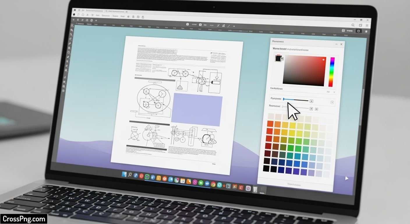 Change pdf background color image