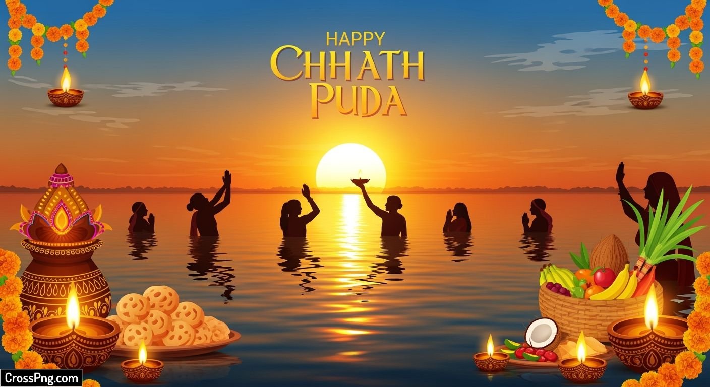 Chhath puja poster background image