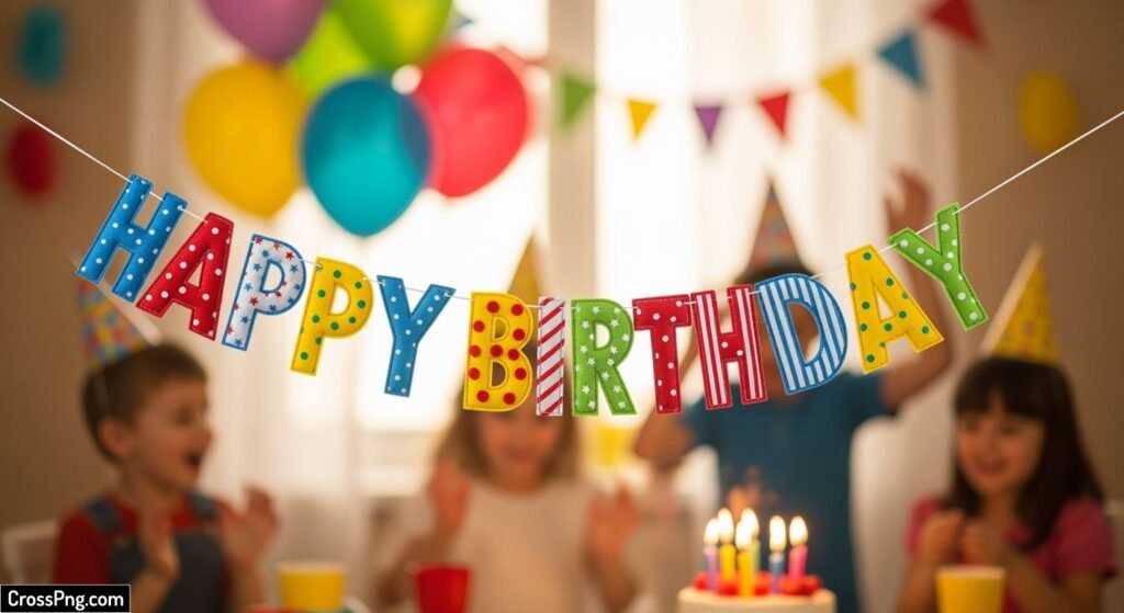Child birthday banner background image