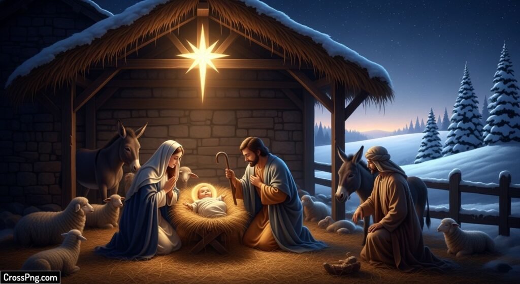 Christmas background jesus image