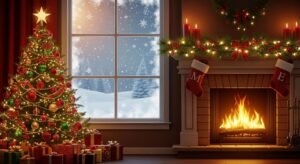 Christmas background with christmas image 2