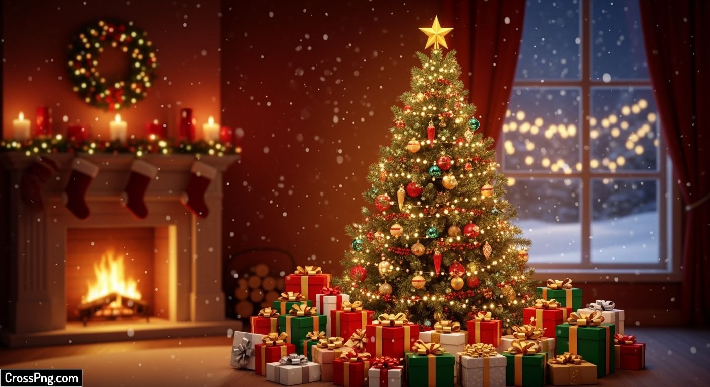 Christmas poster background image 2