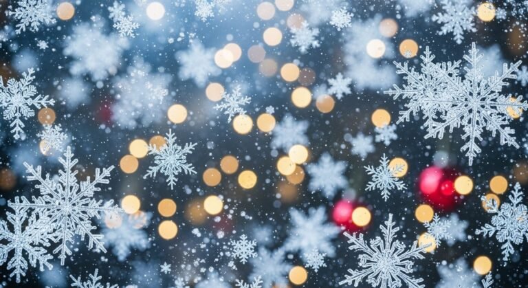 Christmas snowflakes background image 4