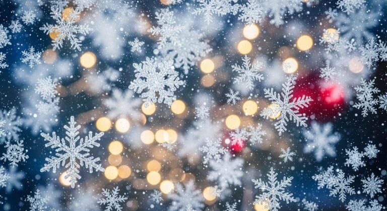 Christmas snowflakes background image