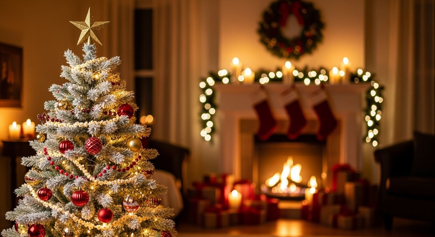 Christmas tree background image 2