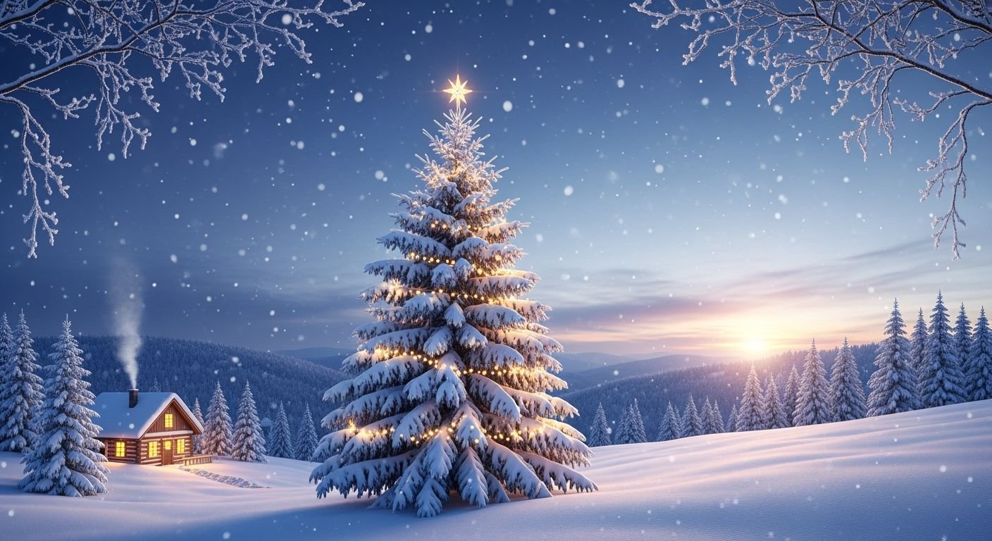 Christmas winter background image
