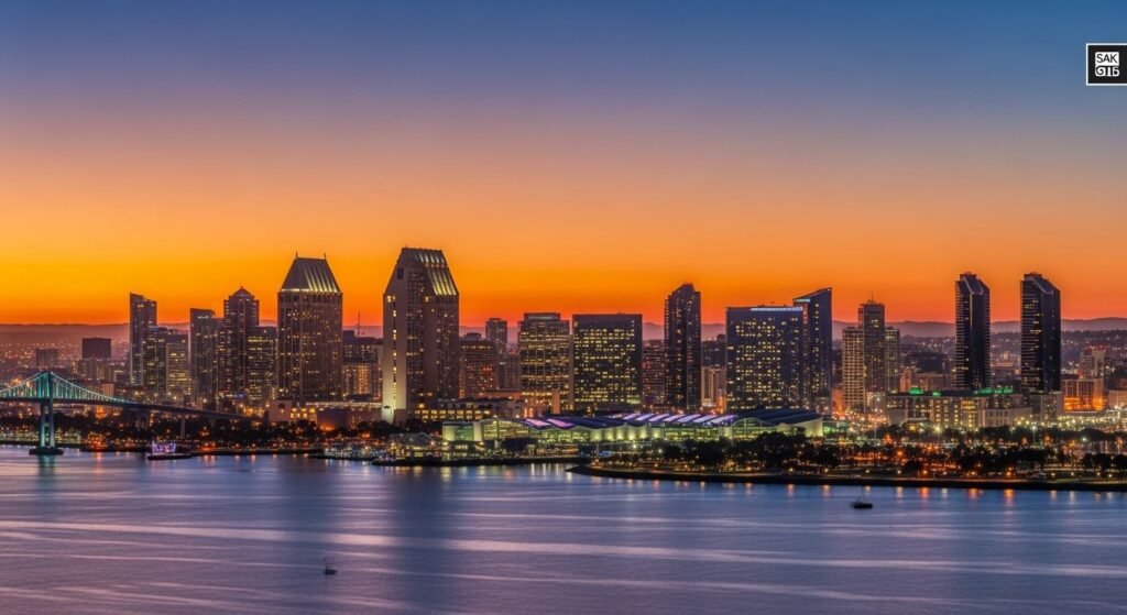 City background 4k san diego gif image