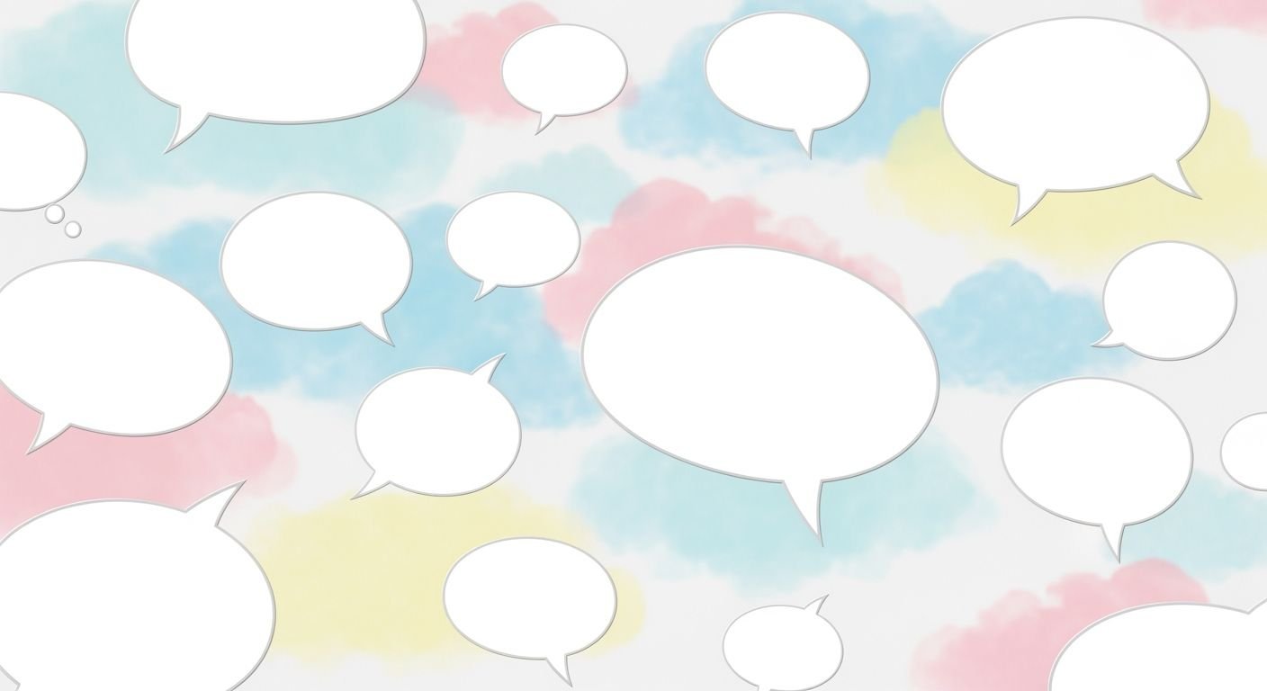 Cloud blank bubble background image 2