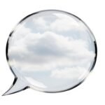 Cloud blank bubble clear background image 2