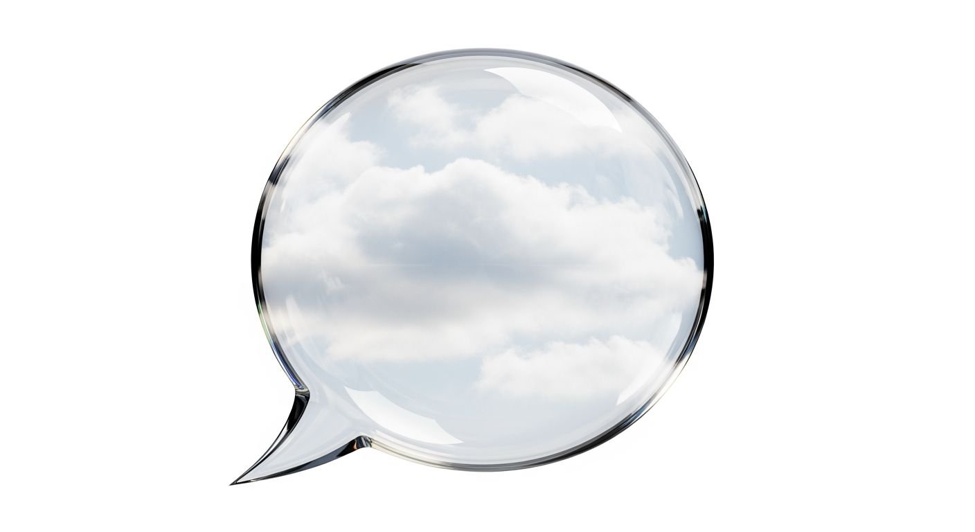 Cloud blank bubble clear background image 2