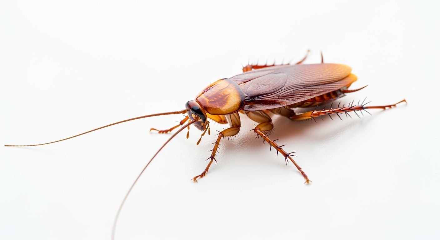 Cockroach on white background image 3