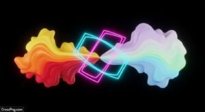 Color combination with black background image