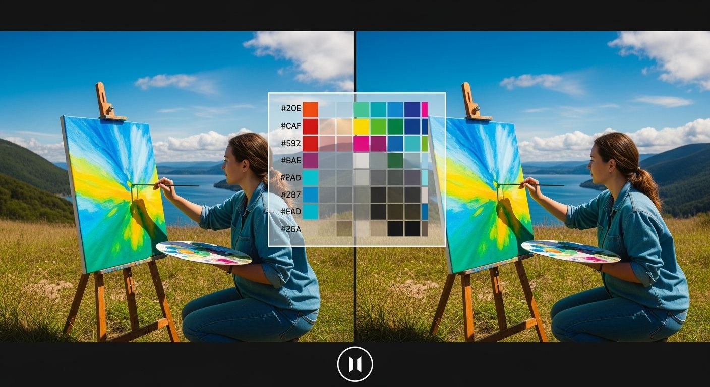 Color without covering video image 3