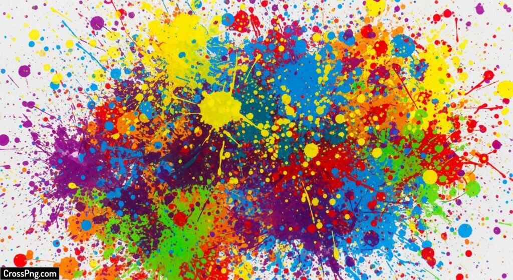 Colorful paint splatter background image