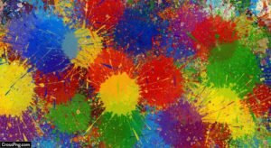 Colorful paint splatter background image 2