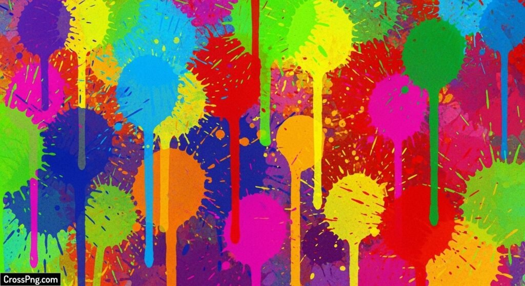 Colorful paint splatter background image 3
