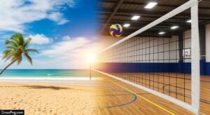 Colorful volleyball background image 2