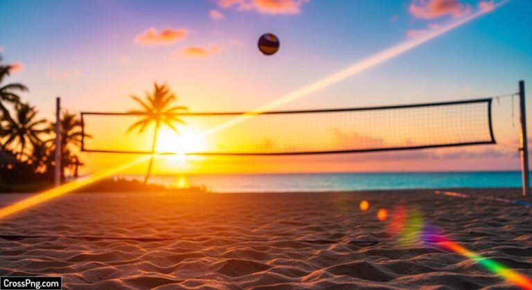 Colorful volleyball background image 3